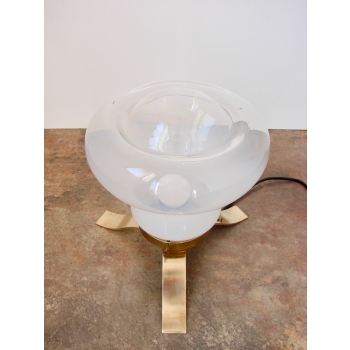 lampka nocna mid century szkło mleczne